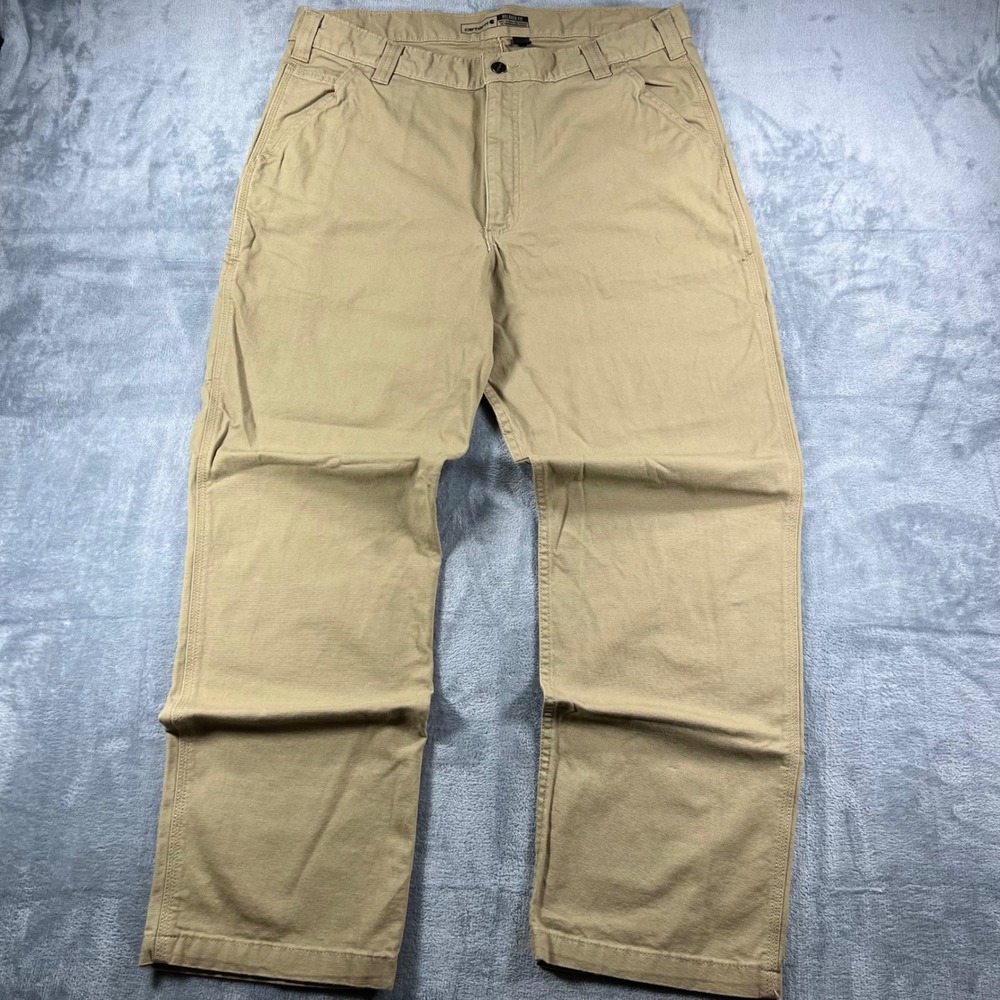 Carhartt Relaxed Fit Canvas Work Pants Tan Khaki 38x32 Utility Carpenter Pants